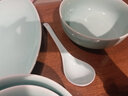 瓯江（OUJIANG）龙泉青瓷餐具月亮系列大/小汤匙创意陶瓷汤勺 月亮大汤匙粉青 实拍图