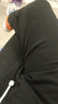 稻草人夏季男士五分裤薄休闲宽松短裤男夏天大码棉质运动短裤中裤潮 黑色DK02 2XL(建议165-185斤) 实拍图