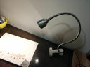 得利来led夹子灯节能小台灯卧室床头灯夹式学习宿舍书桌夹式护眼夹子灯  银色【无极调光】 3W 实拍图