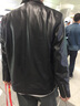 杜森·克莱恩（Dusen Klein） 真皮皮衣男 绵羊皮真皮夹克 男机车单皮立领短款皮衣 修身外套 黑色 5XL订做+50 实拍图