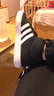 阿迪达斯（adidas）男鞋 2025秋冬季新款休闲鞋轻便减震鞋子白色潮流透气运动鞋板鞋 彩色三条纹小白鞋 42 (260mm) 实拍图