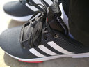 阿迪达斯（adidas）男鞋子2025秋冬季新款网面透气跑步鞋耐磨休闲鞋软底缓震运动鞋  黑色/白 网面透气 建议拍大半码 41 (255mm) 实拍图