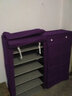 亚思特 简易鞋架鞋柜多层双排布艺防尘鞋架子钢管加粗组装防尘经济型 紫色【长120宽30高108cm】 实拍图