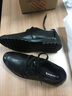 蜘蛛王男鞋2025秋季新款商务休闲鞋男士韩版真皮皮鞋男百搭潮流鞋子 黑色套脚 39 实拍图