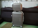 翻译官子母箱行李箱皮箱拉杆箱万向轮男女游旅行箱密码箱扩展防刮 香槟色(子母箱套装) 20英寸 实拍图