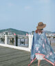 澄湖螺 遮阳帽草帽女夏季沙滩大檐帽蝴蝶结遮阳帽女海边旅行出游草编帽 深咖-静待繁花 实拍图