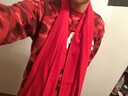 杜森纳 中国红定制大红色围巾男女通用冬季保暖本命年印制定制logo 仿羊绒-红色 实拍图