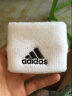Adidas阿迪达斯护腕男女运动健身手腕护具网球羽毛球篮球吸汗擦汗护手腕 短款白色 CF6279 实拍图