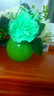 爱泽宝 仿真花假花塑料花干花陶瓷花瓶客厅餐桌摆件装饰花 书架隔板仿真花艺 工艺品多色可选 绿花瓶+水蓝绣球 实拍图