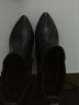 红蜻蜓女鞋粗跟头层牛皮马丁靴短靴 黑色 36 晒单实拍图
