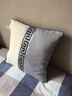 Avigers棉麻沙发抱枕靠垫新中式大靠枕办公室汽车护腰靠背垫不含芯定制 黑条纹中拼 灰白 50cm*50cm 含枕芯 实拍图