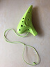 风雅陶笛（FENG YA OCARINA） 塑胶初学型12孔中音C调 彩色十二孔AC陶笛 12塑胶AC绿色 实拍图