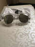 夜行狼（YEXINGLANG）太阳镜女款偏光韩版防紫外线眼镜复古大框潮人墨镜开车驾驶镜 透明框白水银 实拍图