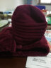 克沃兹（KWOZI）中老年人女士帽秋冬针织毛线老人帽子女冬季奶奶妈妈帽围巾两件套 暗红色二件套 实拍图