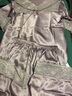 一米画纱仿真丝睡衣女春夏天冰丝短袖可外穿家居服两件套女士性感蕾丝套装 1761浅紫 XL【适合125-150斤】 实拍图
