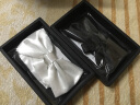 欧妖新款男士正装商务韩版结婚领结 男女新郎英伦蝴蝶结礼服礼盒装 白色 实拍图