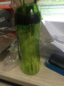 乐扣乐扣 夏季塑料水杯 便携男女学生运动水杯 手提喝水杯 带挂绳 650ml绿色 实拍图