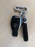 迪加伦 高档 汽车钥匙扣 手编织绳真皮 时尚情侣 车用钥匙链 钥匙挂件 男士女 改装 汽车用品 黑色 奔驰车标 新C级GLC S级 E级AMG 实拍图