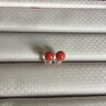 石之灵附证书宝石珊瑚耳钉18k金4mm-7mm圆珠耳钉送女友老婆生日结婚礼物 实拍图