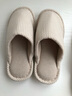 merdor日式棉拖鞋女秋冬季室内冬天情侣保暖地板拖鞋男士居家用防滑软底 米白色 35-36 实拍图