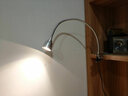 得利来led夹子灯节能小台灯卧室床头灯夹式学习宿舍书桌夹式护眼夹子灯  银色【无极调光】 3W 实拍图