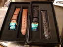 世辉双面鳄鱼皮表带男真皮适用天梭美度万国欧米茄浪琴积家手表带链女 黑色黑线黄金色扣-四轴蝴蝶扣款 接口宽度20MM 实拍图