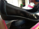 恒有福牛皮软底妈妈鞋坡跟中跟休闲软底真皮女单鞋舒适中年皮鞋防滑春秋 黑色 41 实拍图