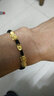雅福莱珠宝（YAFUL JEWELRY）黄金貔貅转运珠本命年红绳手链男女款3d硬金元宝珠宝首饰520礼物 2个貔貅+金元宝  黑绳 实拍图