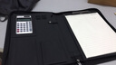 朗捷 商务A4皮质文件夹拉链包 多功能销售夹 销讲资料夹经理夹带计算器 12位太阳能计算器+黑色 实拍图