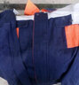 弯月亮 秋季工作服套装 纯棉帆布长袖 劳保服汽修工服 冬装秋装 WYL-011 藏蓝拼桔红驼灰 170/L 实拍图