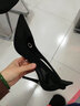 图瓦西图瓦西 细跟高跟鞋单鞋女新款尖头绒面一字扣镂空欧美性感女鞋子 黑色 37 实拍图