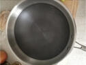 安尚炒菜锅不锈钢平底防粘蜂窝炒菜锅少油烟不怕铲电磁炉燃气灶通用 34CM带盖 34cm 实拍图