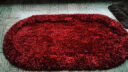 月之吻弹力丝地毯卧室床边地毯椭圆形加密加厚飘窗玄关地毯 椭圆黑红混色 71*141CM现货 实拍图