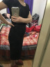 艾路丝婷夏装短袖T恤女上衣韩版修身圆领纯色棉体恤TX3361 军绿色 4XL（建议150斤-160斤） 实拍图