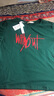 衣领飘飘短袖T恤女装显瘦上衣夏装女士衣服字母印花体恤棉情侣 墨绿色 XL偏大(150-170斤) 实拍图