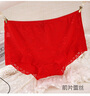 蝶安芬本命年大红色蛇年棉质短裤舒适透气裤头结婚鸿运礼物女士内裤 【蕾丝红色】 3条 XXL (参考120-140斤) 实拍图