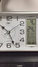 康巴丝座钟客厅挂钟简约台钟石英钟表时尚万年历时钟现代日历温度床头 2991银色 实拍图