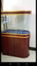 阿诺克 客厅鱼缸子弹头生态水族箱超白玻璃中大型养鱼缸鞋柜上门安装 金+红木色 上过滤 长1.2米缸+柜(可做鞋柜) 实拍图