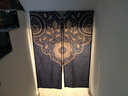 漫天星（mtanx）漫天星中国风入户遮挡隔断帘门帘布艺隐私中式磁吸子卧室半截窗帘 蓝色图腾 85cm*120cm|配杆+2对磁铁 实拍图