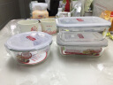 乐扣乐扣（LOCK&LOCK）饭盒微波炉玻璃保鲜盒食品级密封餐盒上班族便当盒冰箱冷冻收纳盒 1000ml*2白色胶条 实拍图