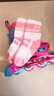 乐秀（ROADSHOW）轮滑袜子专业加厚加长儿童溜冰旱冰滑冰鞋袜子男女袜子 粉色S(适合3-5岁） 实拍图