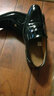 老人头皮鞋男冬季男士皮鞋商务正装鞋尖头内增高鞋婚鞋皮鞋 平跟款-黑色 38 实拍图