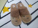 【特大码棉拖鞋男】始丰棉拖鞋女冬季PU皮大码棉拖鞋男时尚月子鞋防滑保暖家居地板软底情侣棉鞋男 黑色【包跟】 40-41(适合平时39-40码穿) 实拍图