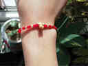 红色年轮黄金生肖兔手镯女 足金十二生肖龙虎本命年转运珠红绳 宝宝手链  生肖狗【附证书】  16cm成人款 金重约1.00g 实拍图
