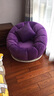 虎图腾个性时尚懒人南瓜沙发客厅休闲卡通卧室阳台单人小沙发椅创意 超柔紫色 单人位 实拍图