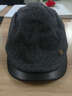 奇沛儿 老人帽子男冬老人帽男士帽子冬季老年帽鸭舌帽男护耳加厚中老年棉帽子前进帽老年人爷爷爸爸老头帽 LRM格子黑色 L码 59-60cm 实拍图