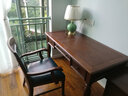 卡万利（KAWANLI） 美式书桌椅 实木书桌书柜组合乡村简约电脑桌台式家用写字台全实木 【全实木白蜡木1.4米书桌）胡桃色 实拍图