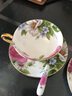 心饰园茶花仙子骨瓷咖啡杯套装咖啡杯子欧式陶瓷杯碟创意英式下午茶杯 茶花6杯碟+花茶壶 礼盒装+金鸟架 心饰园 实拍图