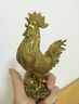 天祥缘 铜鸡摆件黄铜公鸡工艺礼品十二生肖鸡大号金鸡 高13cm福字鸡 配底座 实拍图