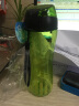 乐扣乐扣 夏季塑料水杯 便携男女学生运动水杯 手提喝水杯 带挂绳 650ml绿色 实拍图